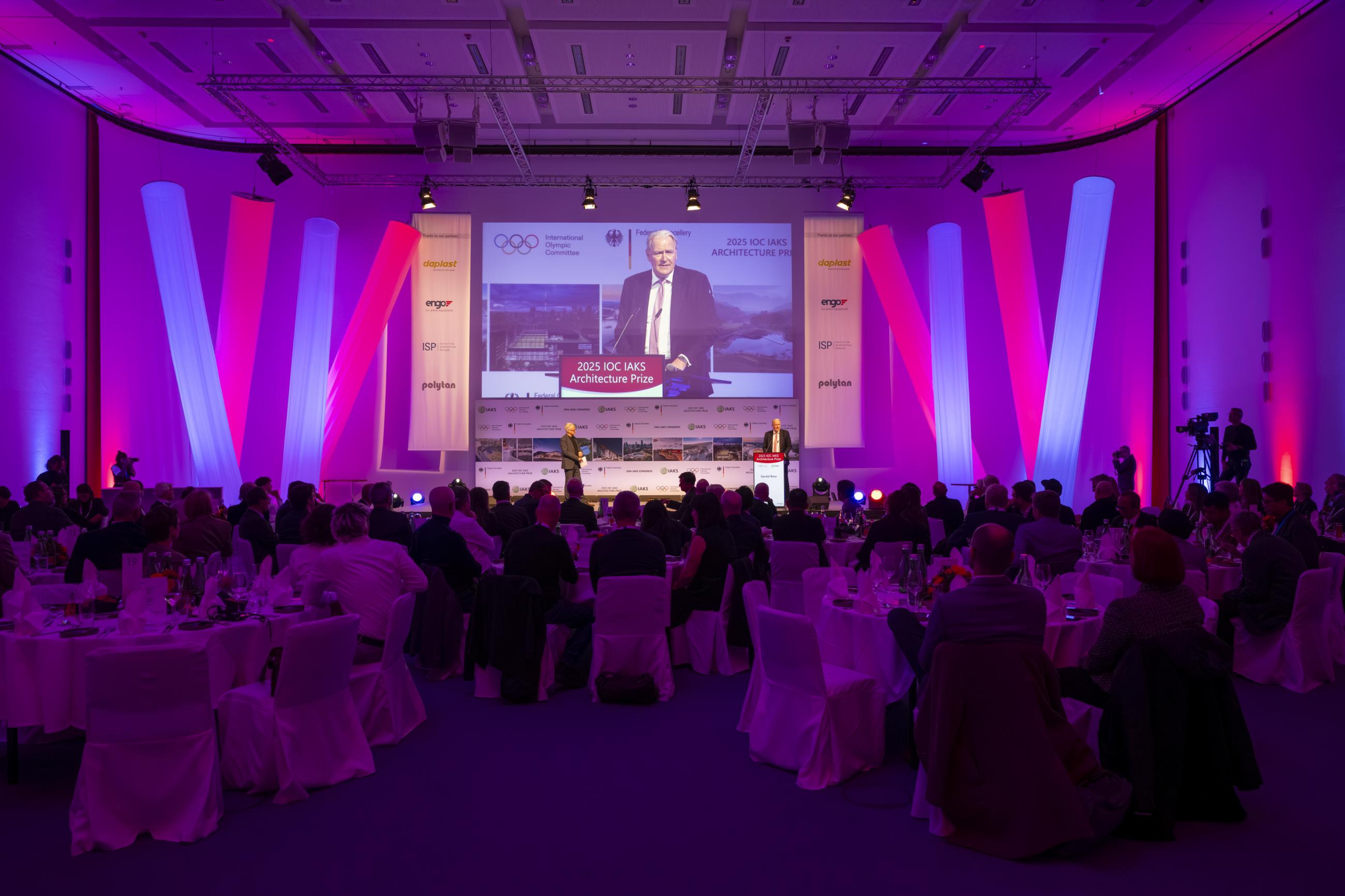 2025 IOC IAKS Architecture Prize Gala Night stage view