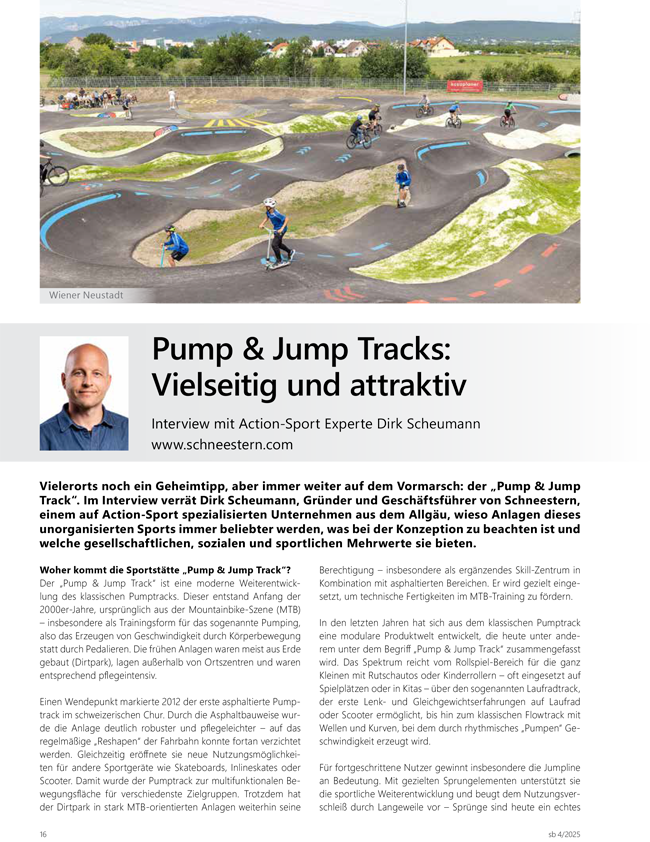 Report on pumptrack in German language