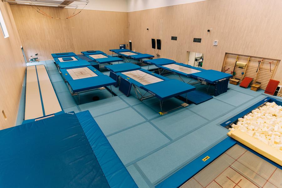 Neue Trampolinhalle im Neckarpark